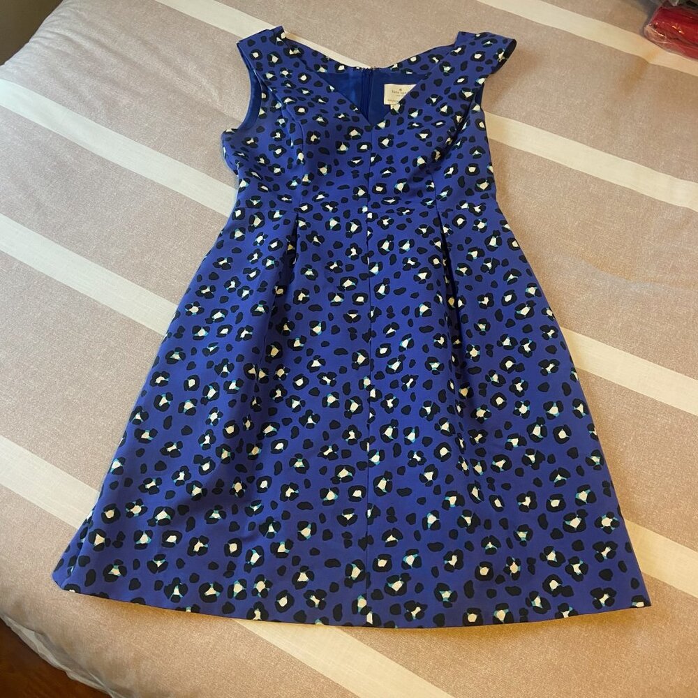 EUC Kate Spade Silk Blend Dawson Cyber Cheetah Sz 6 - Picture 3 of 10